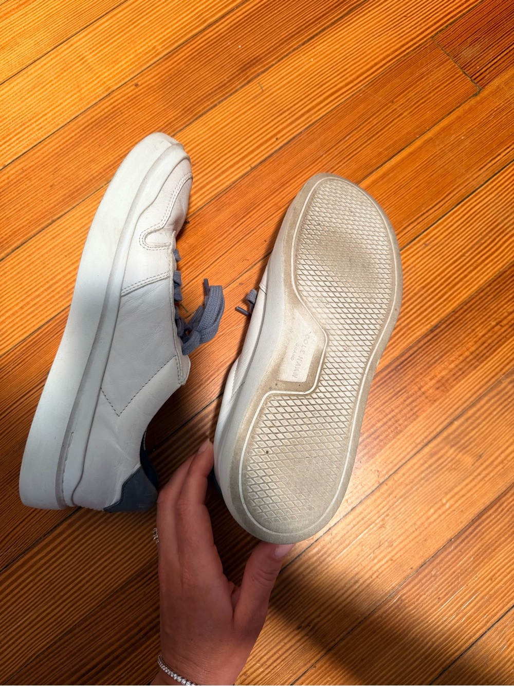 Cole Haan White Leather Sneakers - Picture 6 of 6